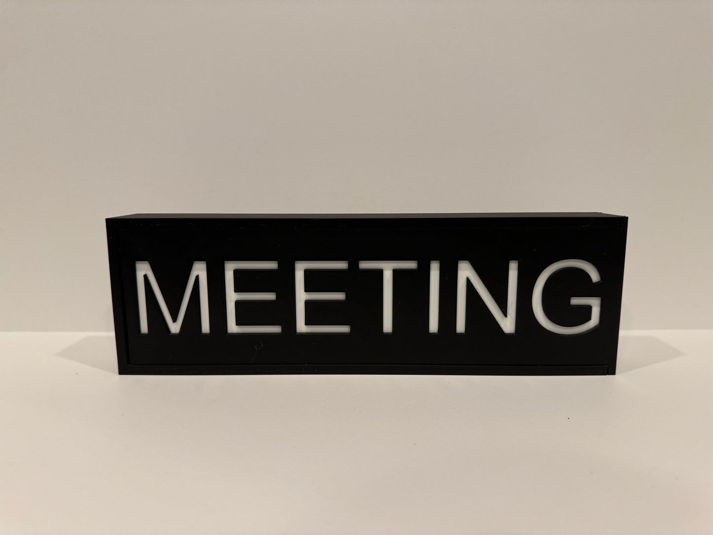 Battery Wireless Light Up Sign RGB w/ Remote Meeting / Busy / Personalized