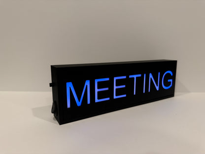 Battery Wireless Light Up Sign RGB w/ Remote Meeting / Busy / Personalized