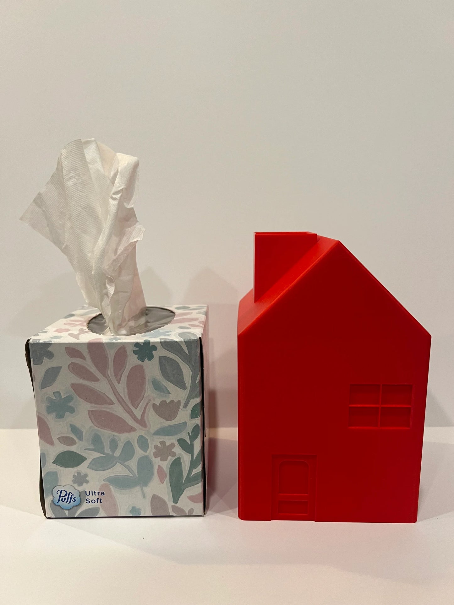 Minimalist Square House Tissue Box Cover